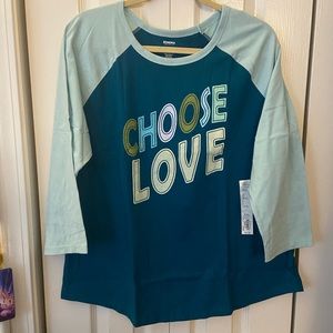 “Choose Love” 3/4 length tee size XXL